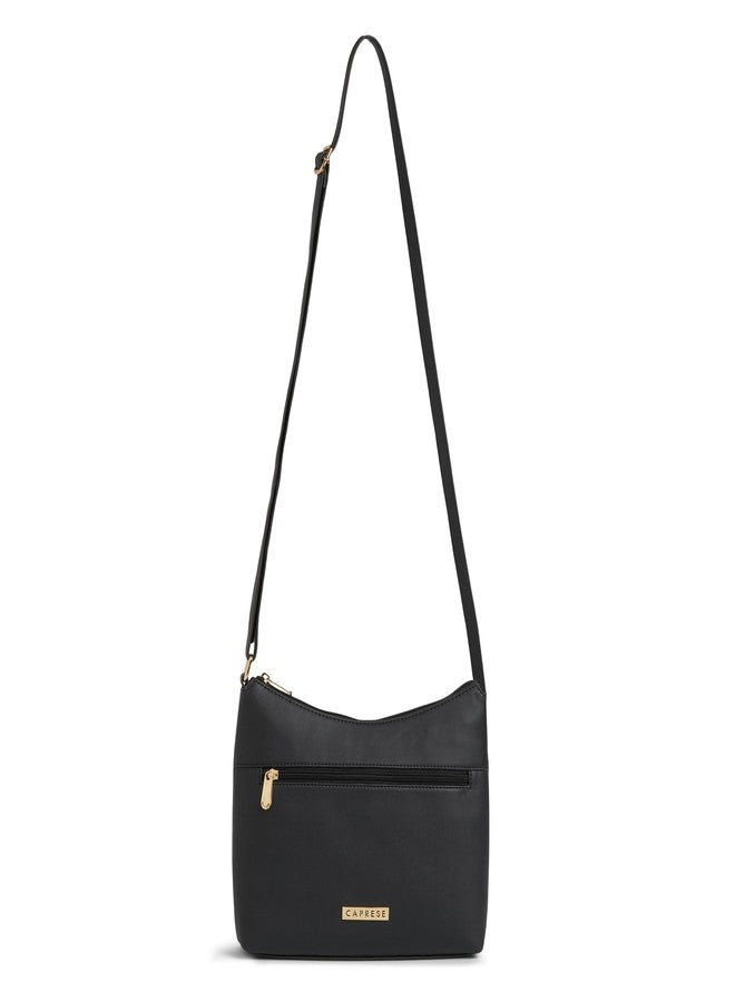 كابريس حقيبة كتف متوسطة الحجم من كابريس آش للنساء، مزودة بحزام قابل للتعديل لراحة الارتداء | إغلاق بسحاب | حقيبة يد متعددة الاستخدامات بسحاب خلفي للاستخدام اليومي والسفر والمناسبات الخاصة (أسود) - Image 1